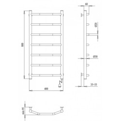 Полотенцесушители Paladii Classic E R 400x800