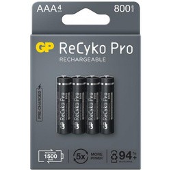 Аккумуляторы и батарейки GP Recyko Pro 4xAAA 800 mAh