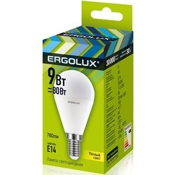 Лампочки Ergolux LED-G45-9W-E14-3K