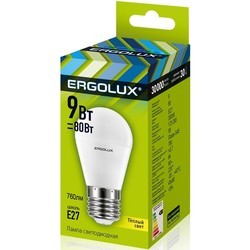 Лампочки Ergolux LED-G45-9W-E27-3K