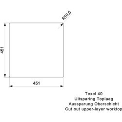 Кухонные мойки Reginox Texel 40x40 R34040