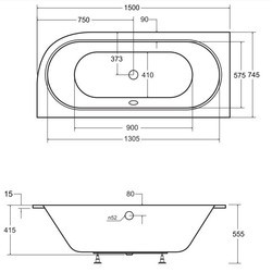 Ванны Besco Avita Slim 150x75 WAV-150-NPS