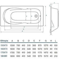 Ванны Koller Pool Olimpia gidro 160x70