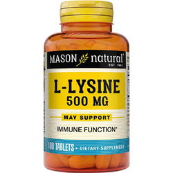 Аминокислоты Mason L-Lysine 500 mg 100 tab