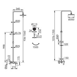 Душевые системы Ferro Algeo NP78-BAG13U