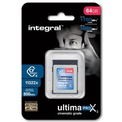 Карты памяти Integral UltimaPro X2 CFexpress Cinematic Type B 2.0 Card 64Gb