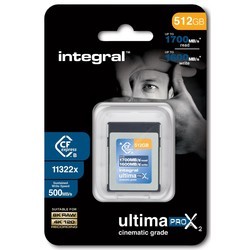 Карты памяти Integral UltimaPro X2 CFexpress Cinematic Type B 2.0 Card 512Gb