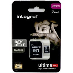 Карты памяти Integral UltimaPro MicroSDXC Class 10 UHS-I U1 64Gb