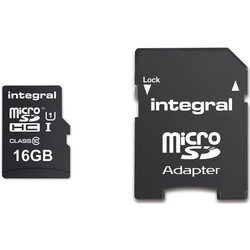 Карты памяти Integral UltimaPro MicroSDHC Class 10 UHS-I U1 16Gb
