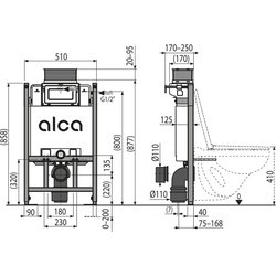 Инсталляции для туалета Alca Plast AM118/850 Sadromodul