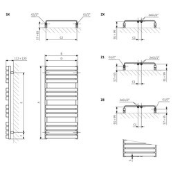 Полотенцесушители TERMA Warp T 600x655 WGWAT065060