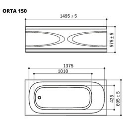 Ванны Rialto Orta gidro 150x70