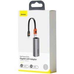 Картридеры и USB-хабы BASEUS Steel Cannon Series USB A &amp; Type-C Bidirectional Gigabit LAN Adapter
