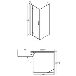 Душевые кабины Besco Viva 80x80 VKP-80-195-C