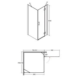 Душевые кабины Besco Viva 90x90 VKP-90-195-C