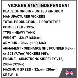 Конструкторы COBI Vickers A1E1 Independent 2990