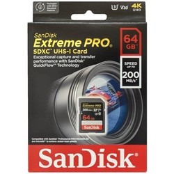 Карты памяти SanDisk Extreme Pro SDXC UHS-I Class 10 64Gb
