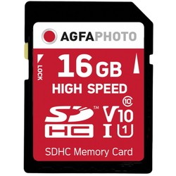 Карты памяти Agfa SDHC High Speed UHS-I U1 V10 16Gb