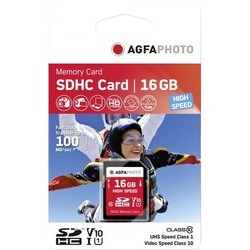 Карты памяти Agfa SDHC High Speed UHS-I U1 V10 16Gb