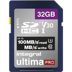 Карты памяти Integral UltimaPRO V30 Premium SDHC UHS-I U3 32Gb