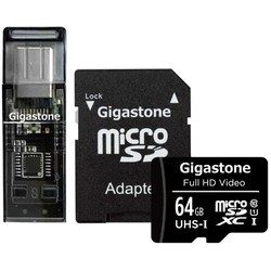 Карты памяти Gigastone 4 in 1 Kit microSDHC Card with SD Adapter and TYPE C Adapter 64Gb