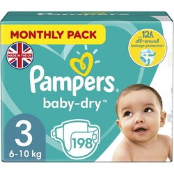 Подгузники (памперсы) Pampers Active Baby-Dry 3 / 198 pcs