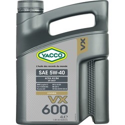 Моторные масла Yacco VX 600 5W-40 4L