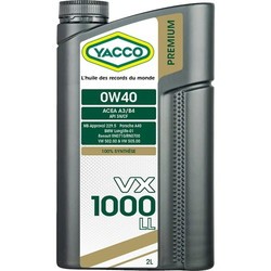 Моторные масла Yacco VX 1000 LL 0W-40 2L