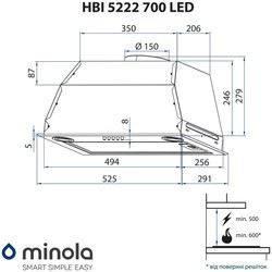 Вытяжки Minola HBI 5222 BLF 700 LED