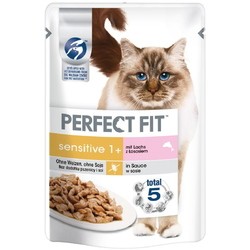 Корм для кошек Perfect Fit Sensitive 1+ Salmon Pouch 12 pcs