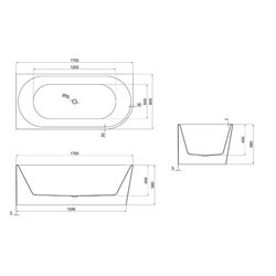 Ванны Bravat BT501-17 P 170x80