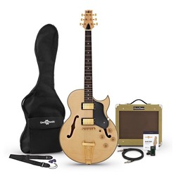 Электро и бас гитары Gear4music San Diego Semi Acoustic Guitar SubZero V35RG Amp Pack
