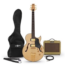 Электро и бас гитары Gear4music San Diego Semi Acoustic Guitar SubZero V15G Amp Pack