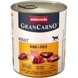 Корм для собак Animonda GranCarno Original Adult Beef/Turkey 0.8 kg 24 pcs