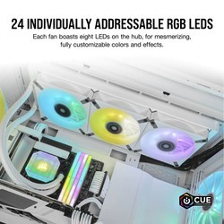 Системы охлаждения Corsair iCUE ML120 RGB ELITE Premium Triple Fan Kit White