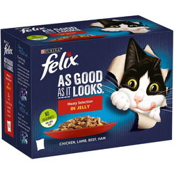 Корм для кошек Felix As Good As It Looks Meaty Selection in Jelly 48 pcs