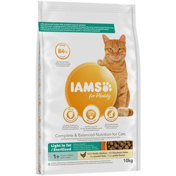 Корм для кошек IAMS Vitality Light in fat/Sterilised Adult/Senior Fresh Chicken 10 kg