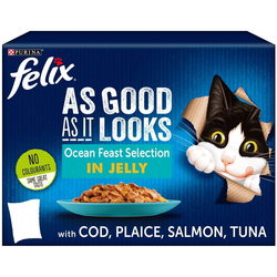 Корм для кошек Felix As Good As It Looks Ocean Feast Selection in Jelly 48 pcs