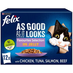Корм для кошек Felix As Good As It Looks Favourites Selection in Jelly 12 pcs
