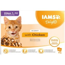Корм для кошек IAMS Delights Kitten Chicken in Gravy 12 pcs