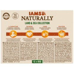 Корм для кошек IAMS Naturally Senior Land&amp;Sea Collection 12 pcs