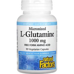 Аминокислоты Natural Factors Micronized L-Glutamine 1000 mg 90 cap