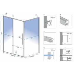 Душевые кабины REA Solar 120x90 REA-K6311