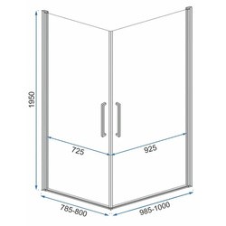 Душевые кабины REA Rubik 80x100 REA-K9232