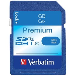 Карты памяти Verbatim Premium SDHC UHS-I V10 U1 Class 10 4Gb