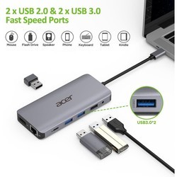 Картридеры и USB-хабы Acer 12-in-1 Type C Dongle