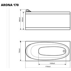 Ванны Rialto Arona 170x75