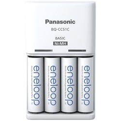 Зарядки аккумуляторных батареек Panasonic Basic Charger + Eneloop 4xAAA 800 mAh