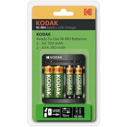Зарядки аккумуляторных батареек Kodak Battery USB Charger + 2xAA 700 mAh + 2xAAA 350 mAh