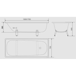 Ванны White Wave Karaganda 170x75